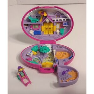 Bluebird Vintage Polly Pocket 1995 Palomino Pony Stable Compact Not Complete